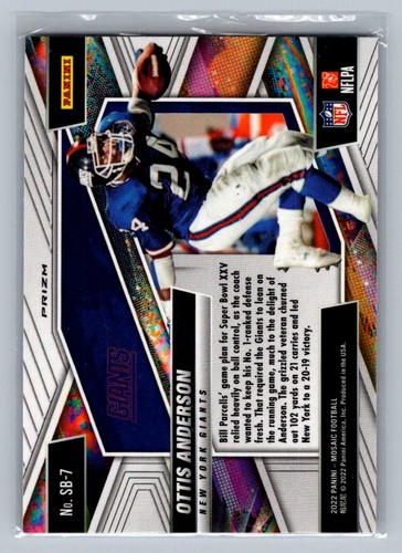 Ottis Anderson 2022 Panini Mosaic #SB-7 - Picture 2 of 2