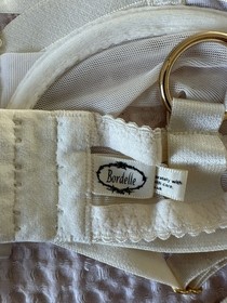 Bordelle Signature Shelf Wired Mesh Quarter cup Gia Bra - Medium Cream Bondage