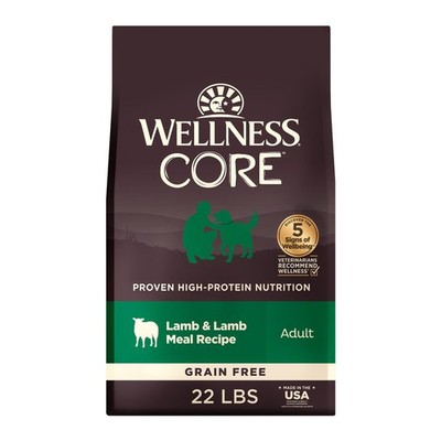 Wellness CORE Dry Dog Food, Grain Free, High Protein, Natural, Lamb Recipe,