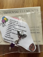 July Child Clip On Angel Charm Handmade With A Birthstone Swarovski Crystal