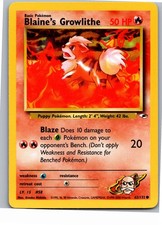 Blaine's Growlithe (62) Unlimited Gym Heroes 062/132 2000 on eBay