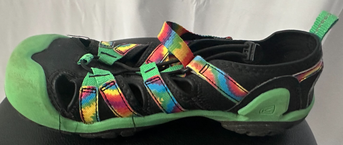 Sandalo Keen Notch Creek nero verde arcobaleno lacci elastici ragazzo taglia 6