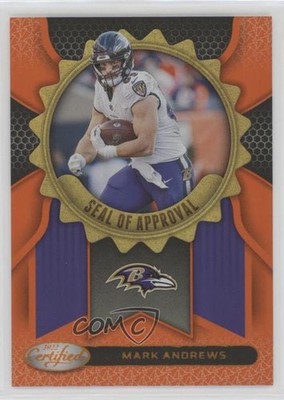2022 Certified Seal of Approval Mirror Orange 132/149 Mark Andrews #SA-6 n0c