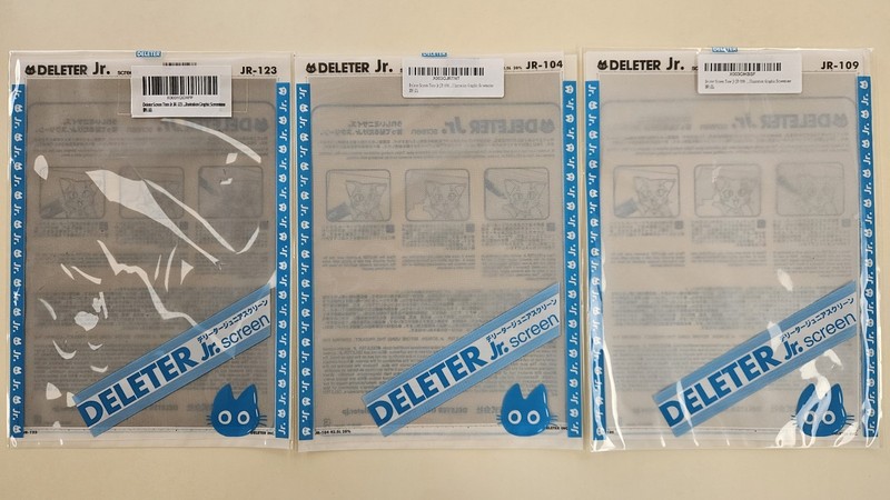 3 DELETER Jr Japan Manga Drawing Screen Tone 109 104 123 Japan (2 New 1 Used)