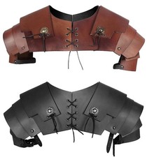 Medieval Renaissance Shoudler Leather Armor for Men Cosplay Costume Guard Knight
