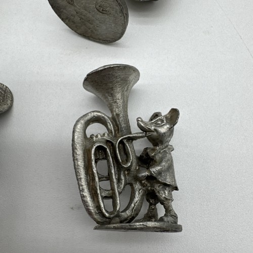 Vintage Gallo Zinn Tier Band Instrumente 5er Set Löwe Maus Hase  - Bild 2 von 10