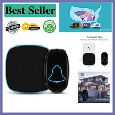 Easy Install Wireless Doorbell - 1000ft Range, Adjustable Volume 38 Tones