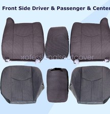 For 2003-2007 Chevy Silverado Both Side Middle Work Truck Cloth Seat Cover Gray
