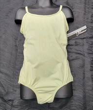 Body Wrappers Light Green Premiere Camisole Leotard Open Back SZ. Kids 12-14