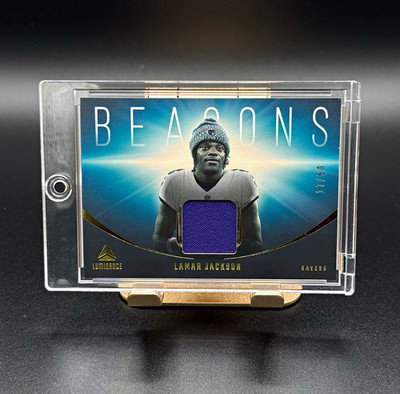 Panini 2024 Luminance Beacons Lamar Jackson Ravens Relic Serial /50 #BEA-LJN