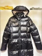 Replay Damen Winterjacke Steppmantel Gr. L Schwarz Glänzend Shiny Lackoptik