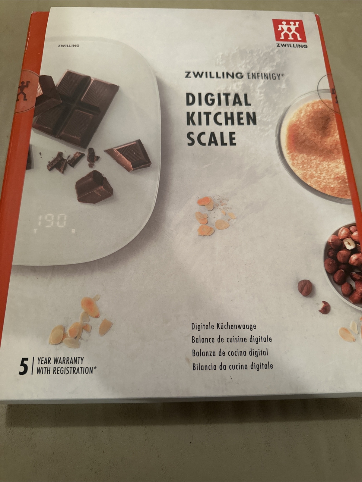 ZWILLING Enfinigy Digital Kitchen Food Scale Max weight 22lbs Grams