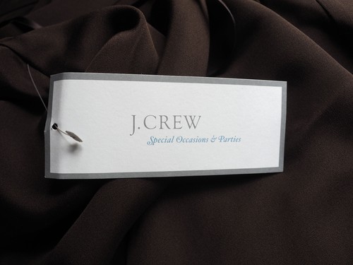 J. Crew Special Occasions & Parties Silk Halter Dress Gown Espresso Brown Size 6 - Picture 5 of 6