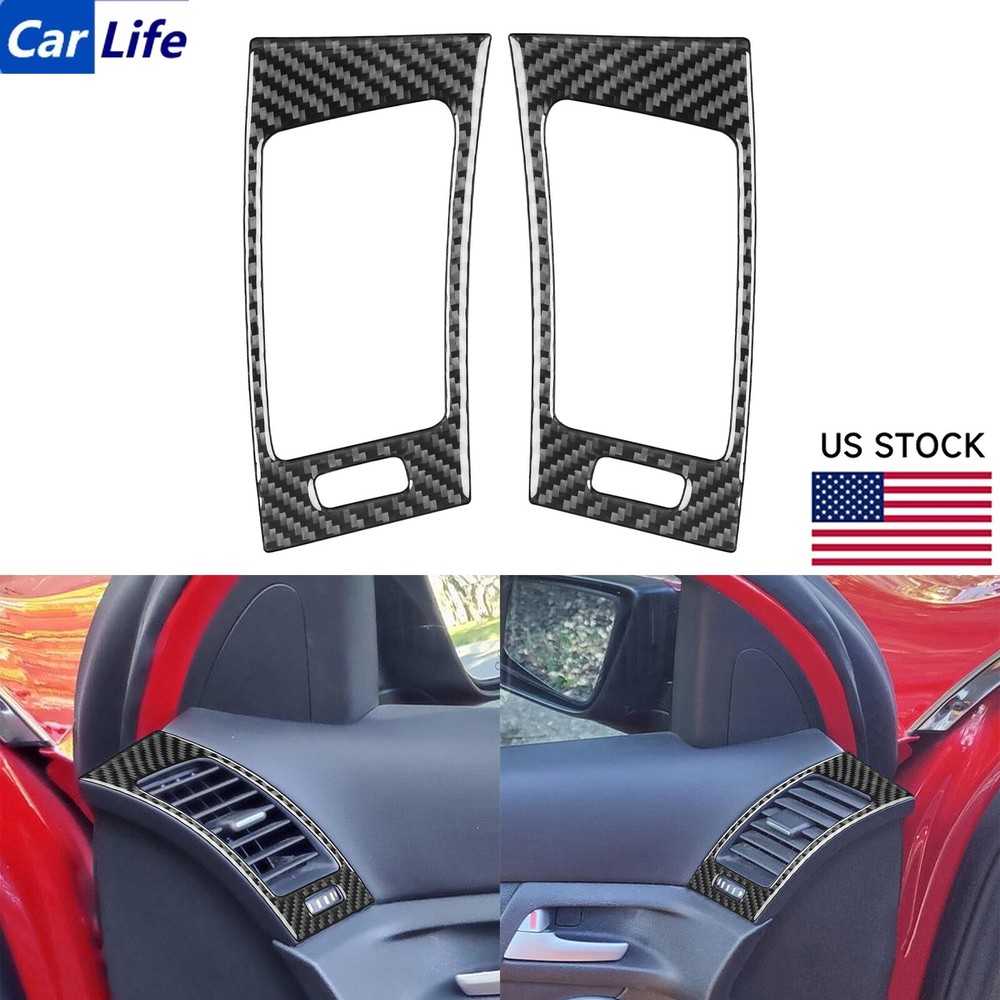 Real Carbon Fiber Dashboard Side Air Vent Outlet Cover Trim For Pontiac G8 08-09