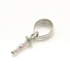 14K Solid White Gold Bail Findings for DIY Pendant Charm