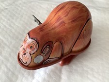 Vintage Japanese Wind -Up Tin Toy D Monkey Made In Japan Use