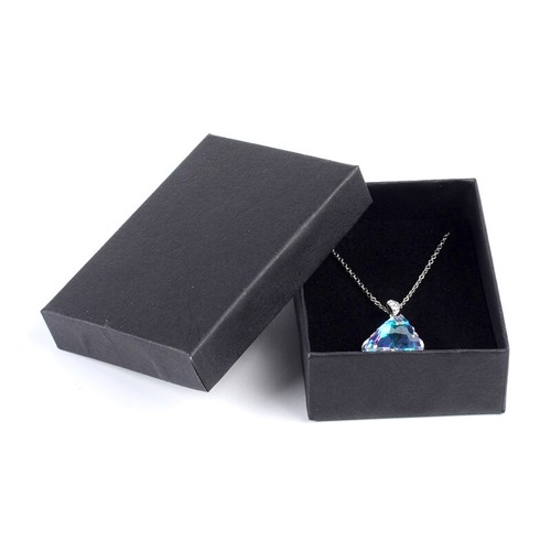 60pcs Rectangle Cardboard Jewelry Pendants Necklace Gift Boxes Black 3.5x2.6" - Picture 2 of 2