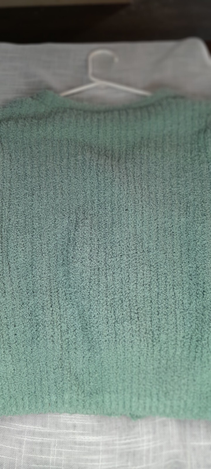 No Boundries Chunky Knit Green Sweater Size Medium Juniors 7 To 9 Nice Condition image 4