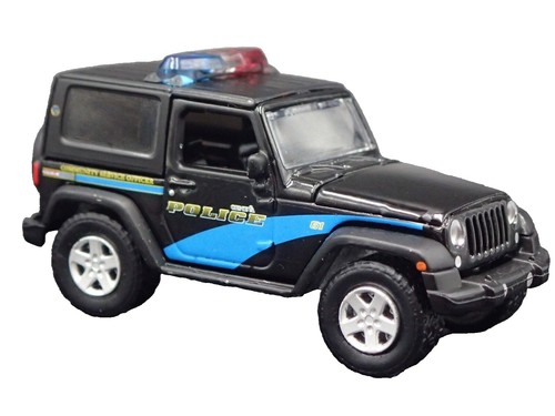 1980s YATMING VINTAGE 1/64 SCALE DIECAST POLICE JEEP NO 1608