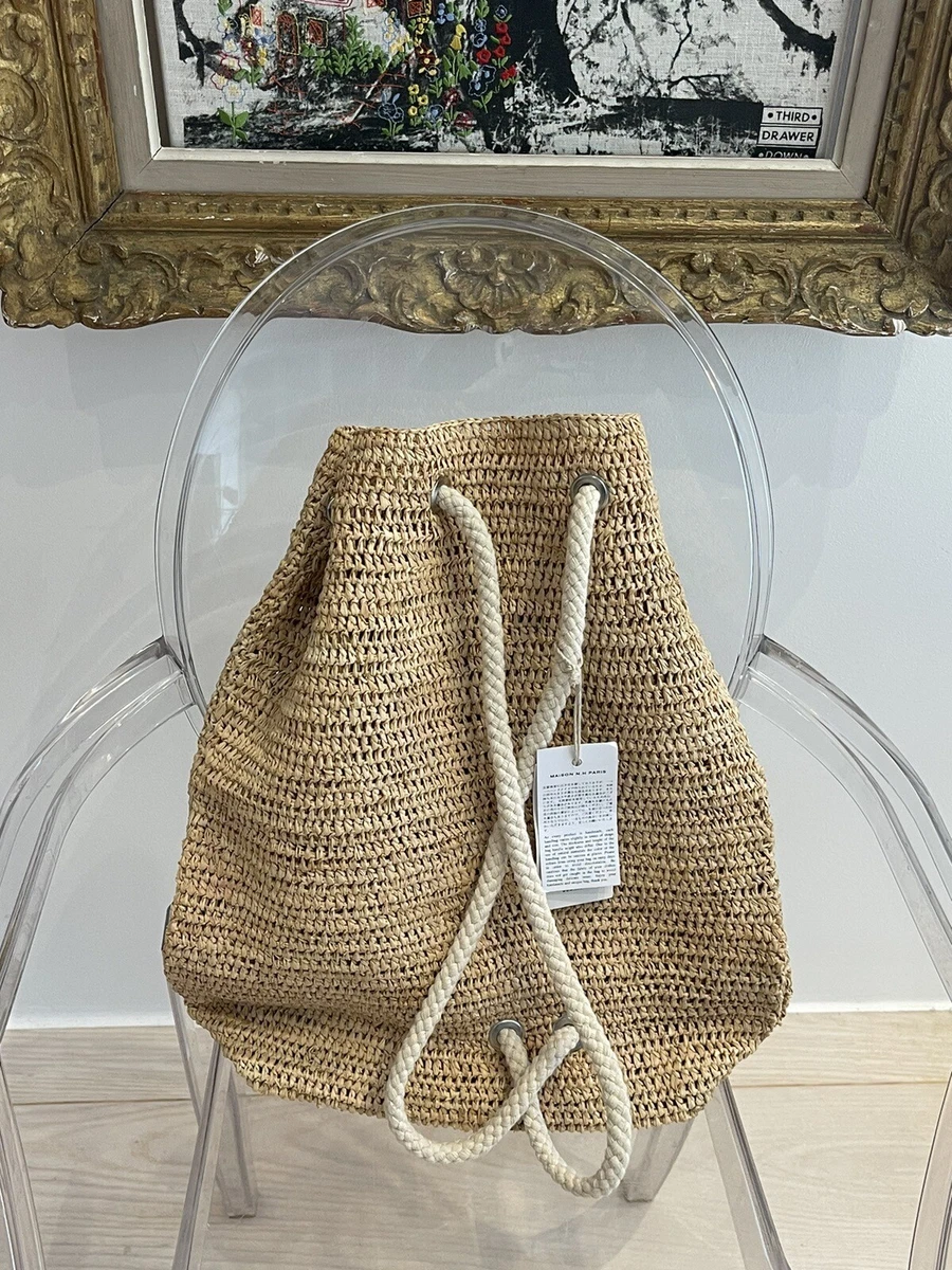 TOAST x Maison N.H Paris Raffia Backpack NWT eBay