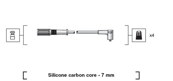 MAGNETI MARELLI 941318111204 Ignition Cable Kit for FIAT