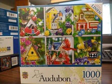 Audubon MasterPieces Jigsaw Puzzle 1000 pc 27x20" Birdhouses VG 231212