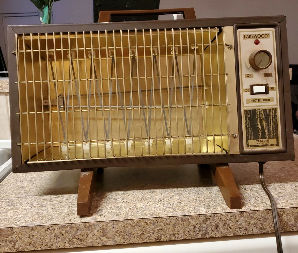 Vintage Lakewood Model 415 Electric Portable Space Heater. 1200/1500 W |  eBay