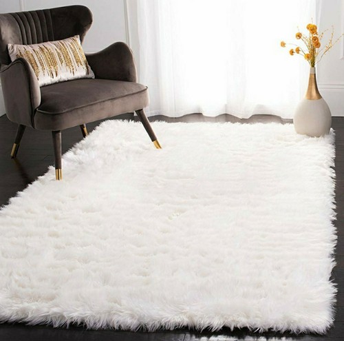 white fur rugs