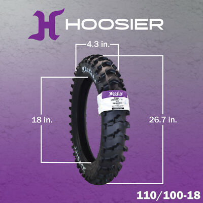 Hoosier Racing Tire 110/100-18 ST1 125,250,450cc Dirt Bike Rear