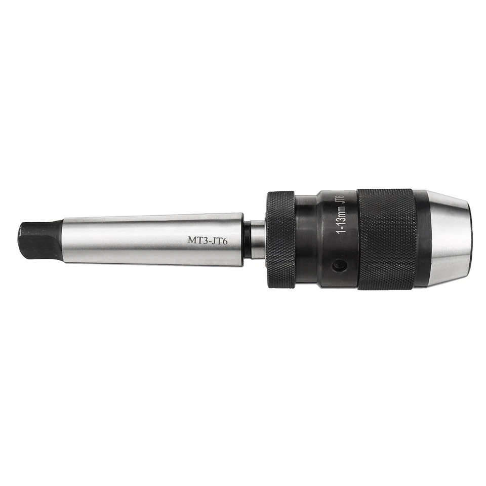 Keyless Drill Chuck MT3 Morse Taper Mount Adjustable 1/32"-1/2" 1mm-13mm 3-Jaw - Image 3 of 4