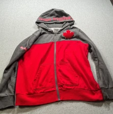 Canadian Angel Womens XL Hoodie Red/Grey Canadian Maple Leaf