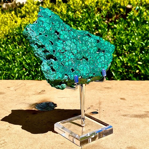 1.52LB Natural high-end peacock stone slices polished specimens spiritual healin - Foto 13 di 13