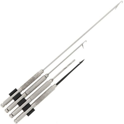 4pc Carp Fishing Stainless Baiting Tool Set Hook Latching  Needle & Drill