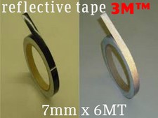 3M  580 scotchlite reflective vinyl tape stripe black color 7mm x 6MT