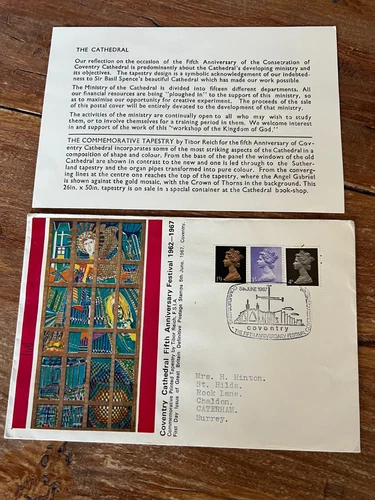 GB First Day Cover Coventry Cathedral 5th Ann Festival 1967 incl FDI Stamps