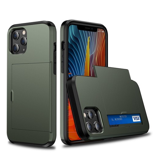For iPhone 16 15 14 13 12 Pro Max 11 XR XS 8 Hard Wallet Card Holder Case Cover - Picture 13 of 23