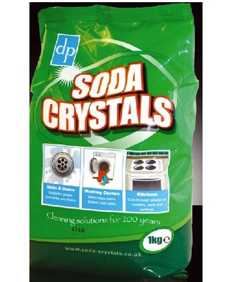 soda crystals unblock shower