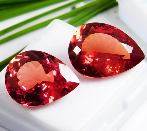 Zertifiziert 22.50 CT Natürlich Mandarin Orange Pfirsich Granat Birne Lose - Bild 2 von 24