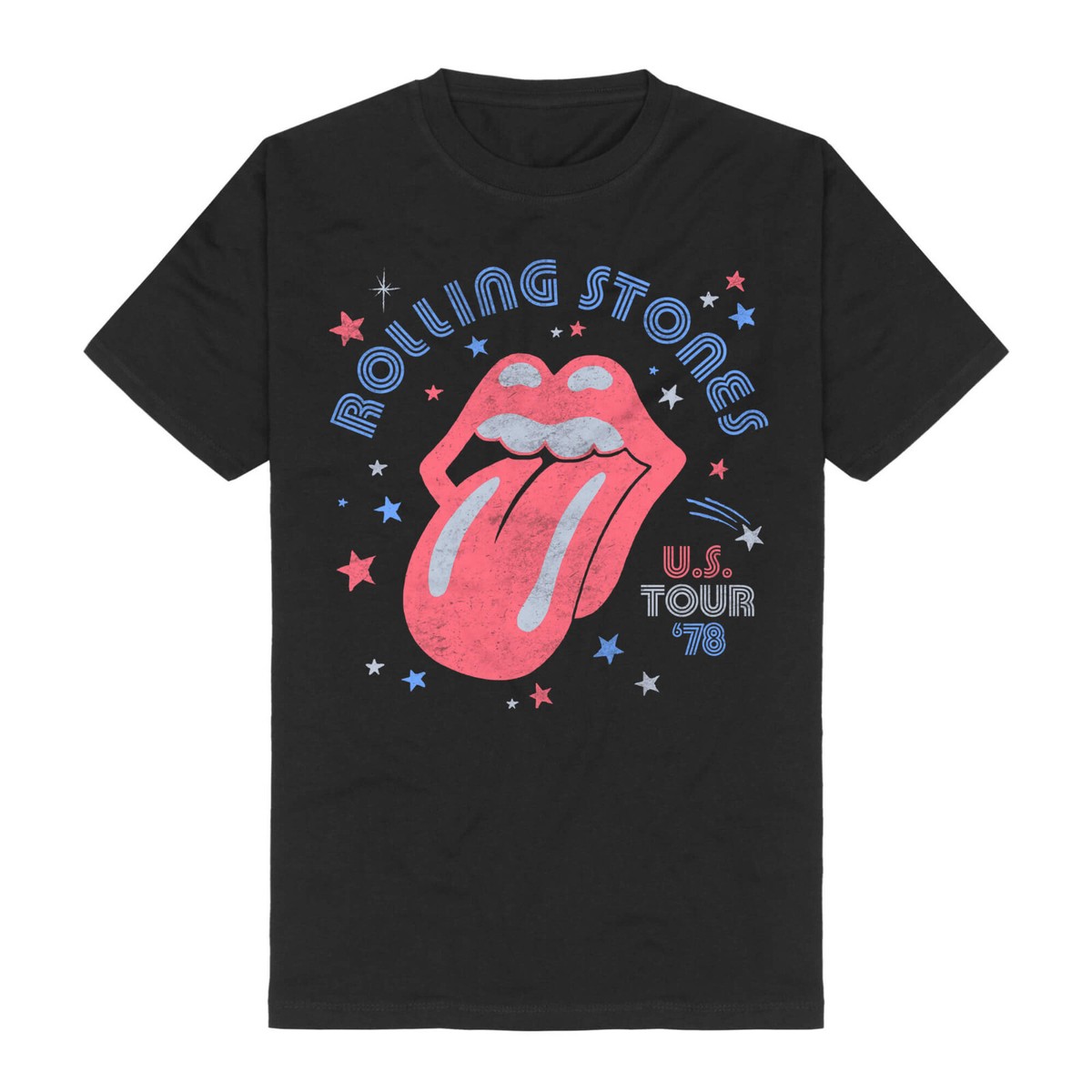 The Rolling Stones ブラックTシャツ The Rolling Stones グラフィックTシャツ ブラック - メルカリ