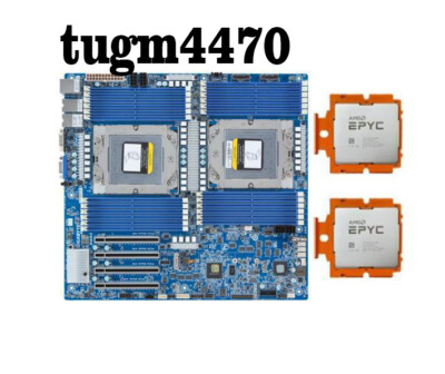 Gigabyte MZ73-LM1 + 2* AMD EPYC GENOA SP5 ZEN4 9334 QS 64c/128t CPU combination