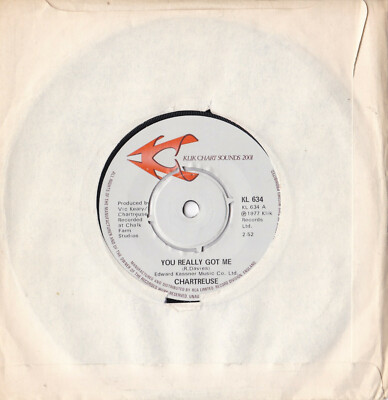 Chartreuse -You Really Got Me / Rock And Roll Rules 7'' 45 Klik Chart Sounds 2001