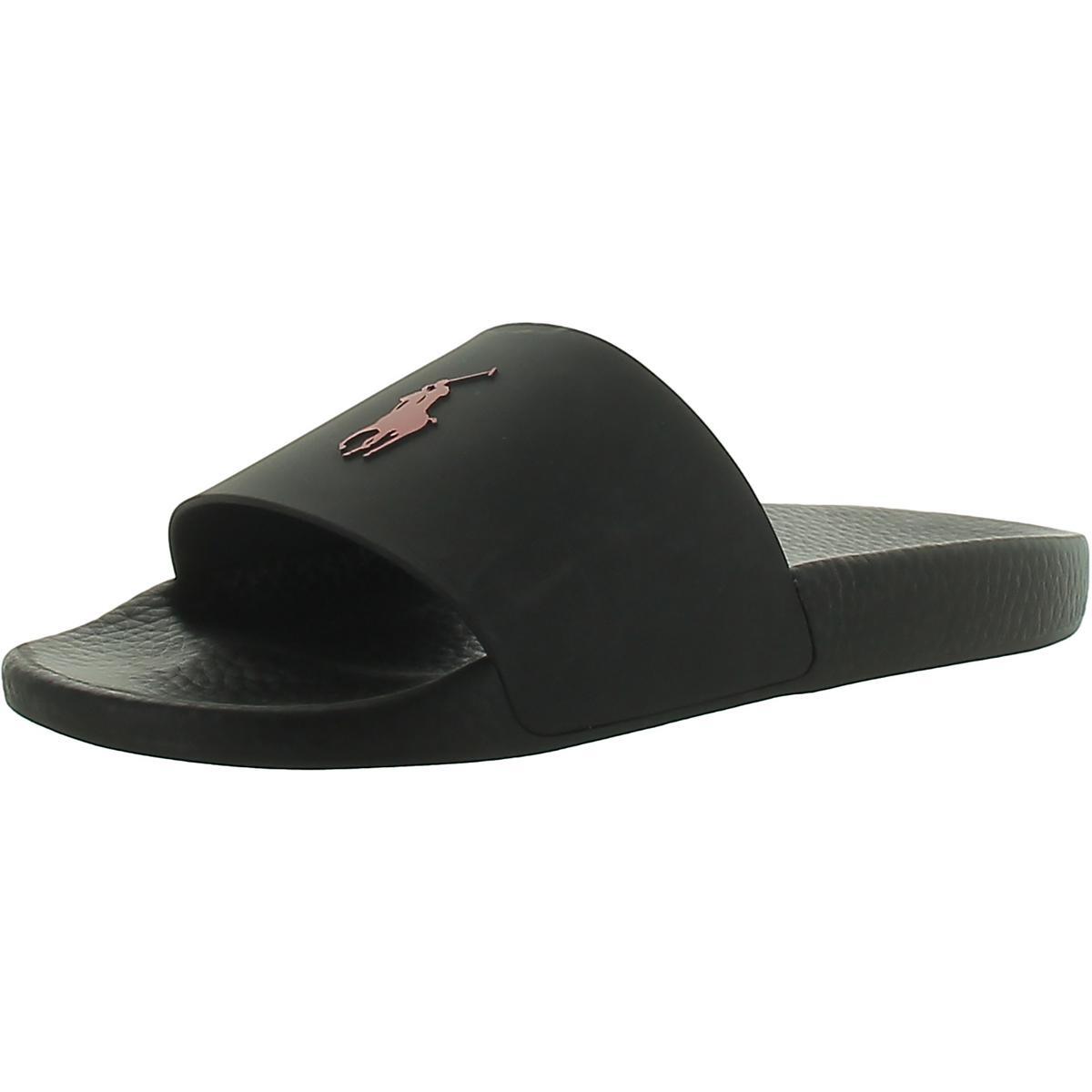 Горка Polo Ralph Lauren женская Polo Slide черная для бассейна 12 средних D BHFO 0595 12190₽