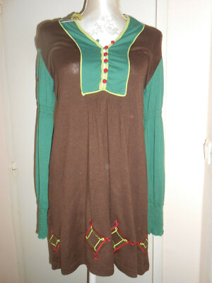 Robe Coline Desigual Multicolore - Taille S/36 - Style évasé - Occasion Très Bon état