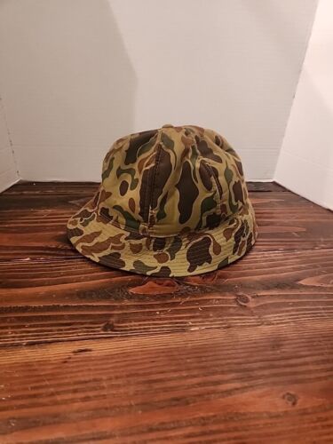 Chapeau de seau vintage casquette canard camouflage maille de chasse taille inconnue voir photos - Photo 1/16