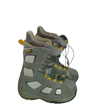 Burton Freestyle Bone Out Snowboard Boots Mens Size Gray/Yellow