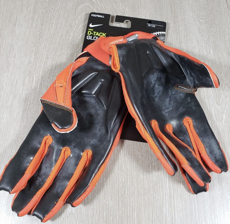 Men's Nike Football D-Tack 6.0 Gloves Orange NFL Lineman CK2926