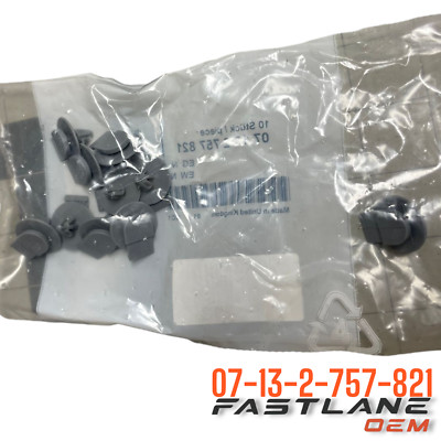 2002-2015 MINI COOPER FR LH/RH MOLDING CLIP (SET OF 10) NEW OEM 07-13-2-757-821