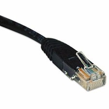 10' Cat5E Patch Cable Black