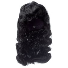Set of 3 Antina's Black Wavy 9" Doll Wigs