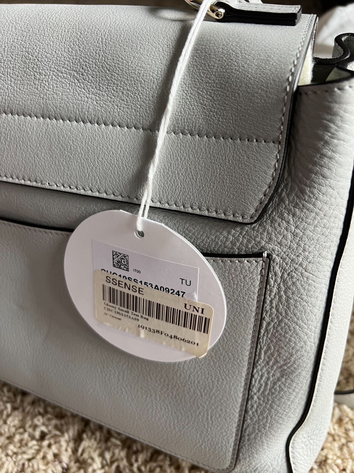100percent Authentic Chloe Faye Day Mixed Flap Medium Shoulder, Light Grey, Tag $1,990 image 4